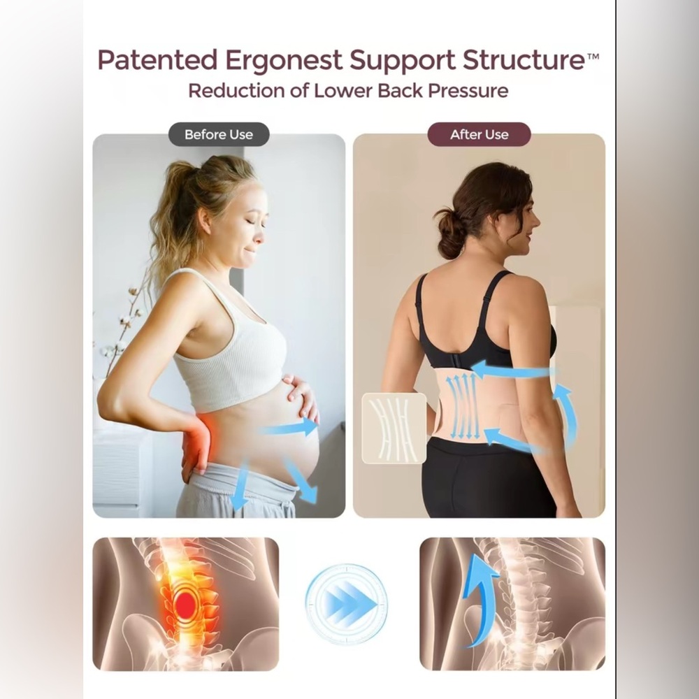 MomCozy Pregnancy Belly Band Pink L - Picture 9 of 12